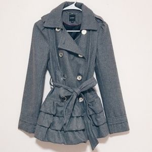 Express ruffle peacoat